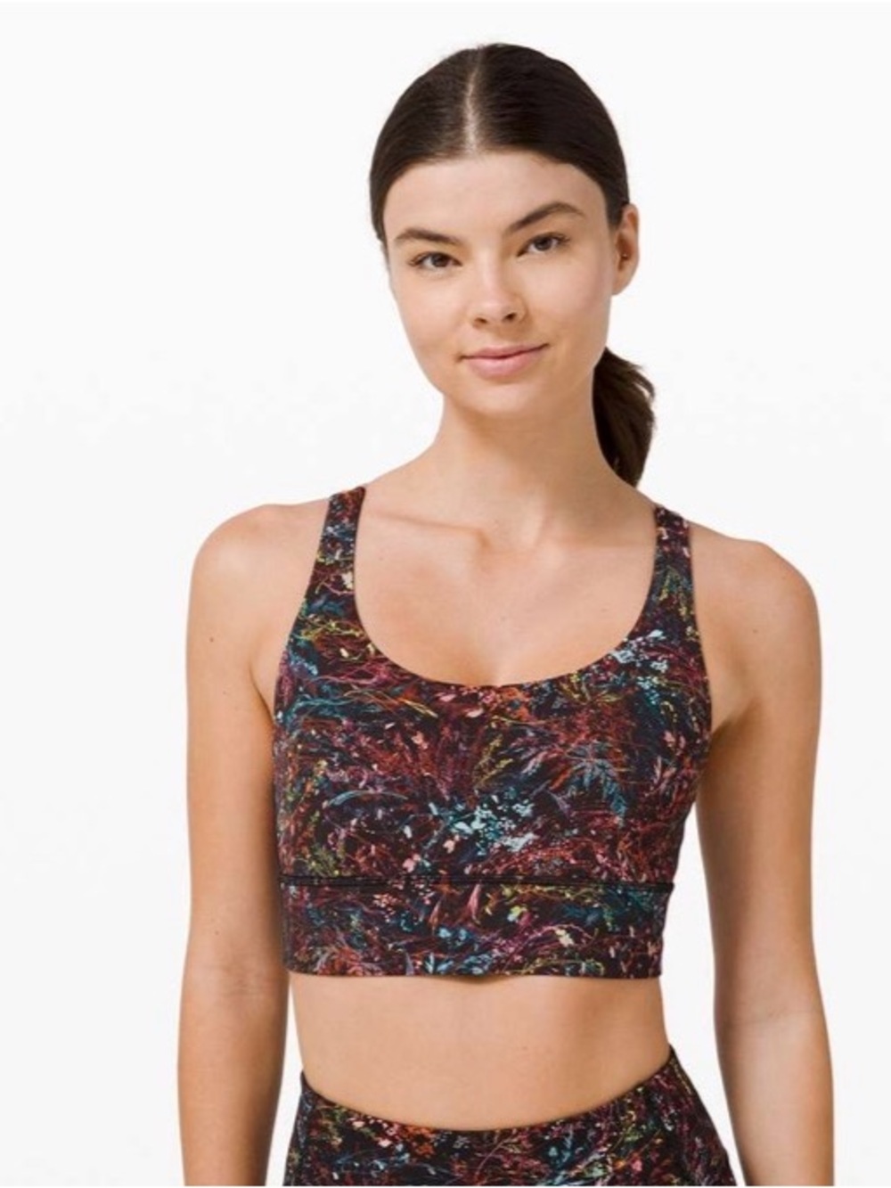 LULULEMON ATHLETICA ENERGY BRA LONG LINE SIZE 10!